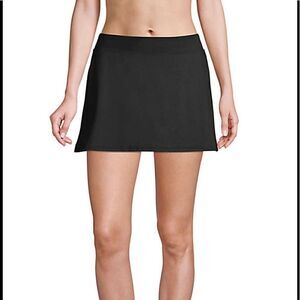 Land’s End Plus Standard Size black swimsuit skirt panty control black Various